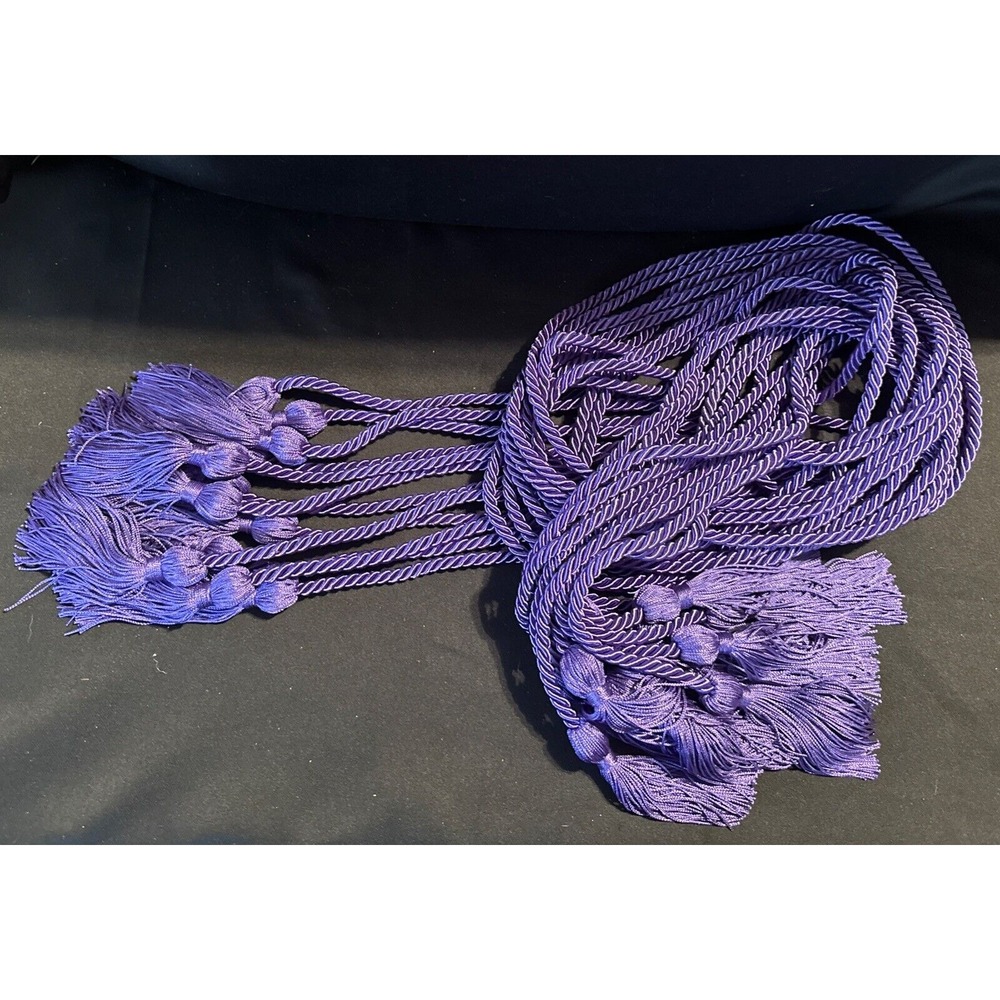 Lot Of 12 Graduation Honor Cord 60"+Tassel‎ 4" Each -Double Cord Graduation Rope